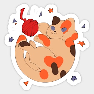 Kitty plays Sticker